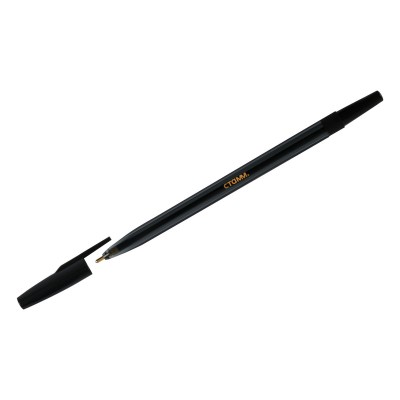 Ручка шариковая СТАММ "049" черная, 0,7мм, тонированный корпус (50 шт)